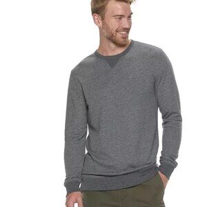 Sonoma Goods For Life Super Soft Double Knit Crewneck Pullover in Gray Men's M